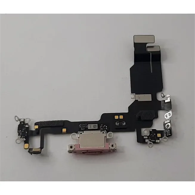 Flex puerto carga rosa para IPhone 15 A3090 A2846 A3089 A3092 calidad premium