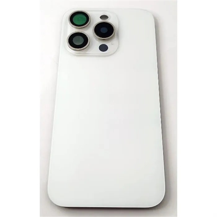 Tapa trasera o tapa bateria blanca para iPhone 15 Pro 