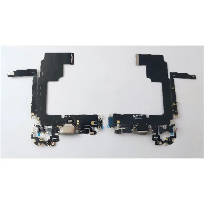 Flex puerto de carga dorado para Iphone 15 Pro compatible