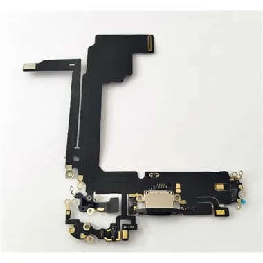 Flex puerto de carga negro para Iphone 15 Pro Max compatible
