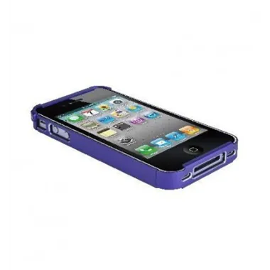 Protector metalico lila para iPhone 4 y 4S 28014J