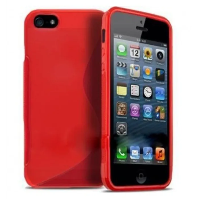 iPhone 5 5S protector tpu gel rojo