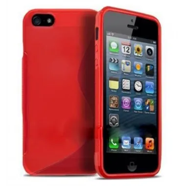 iPhone 5 5S protector tpu gel rojo