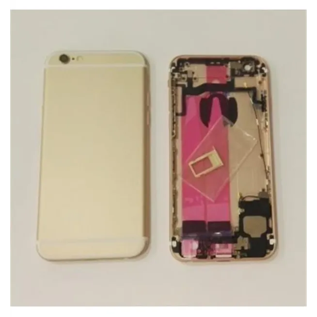 IPhone 6S carcasa completa marco + tapa dorada