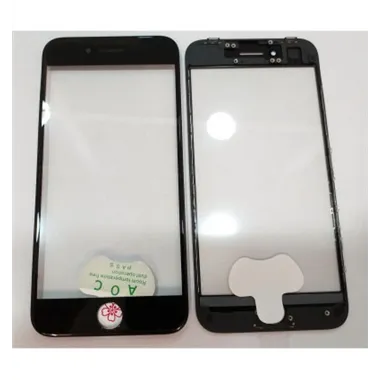 IPhone 8 A1863 A1905 A1906 cristal negro + marco negro + lamina oca