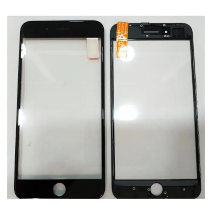 IPhone 8 Plus A1864 A1897 A1898 cristal negro + marco negro + lamina oca