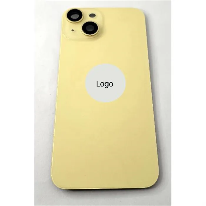 Tapa trasera o tapa bateria amarilla para iPhone 14 remanufacurada Grado A 