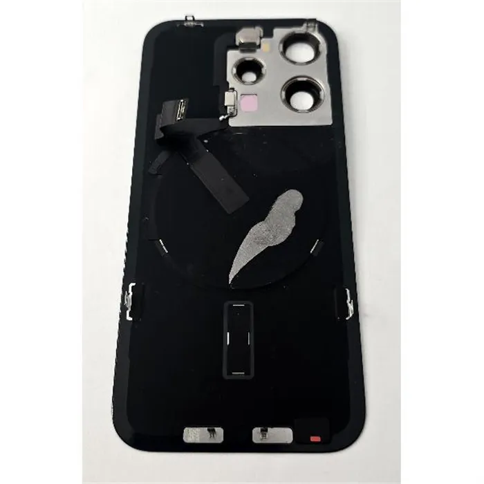 Tapa trasera o tapa bateria negra para iPhone 15 Pro remanufacurada Grado A 